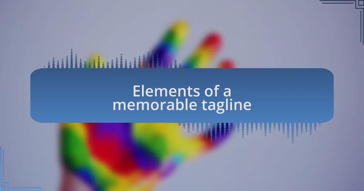 Elements of a memorable tagline